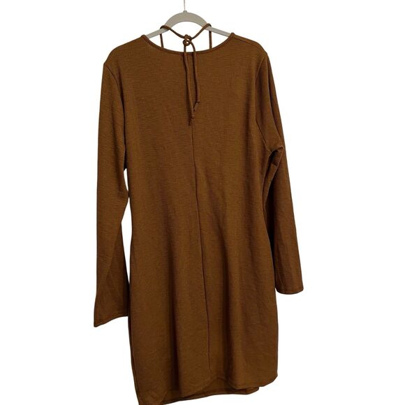 NWT Fashion Nova Zoey Textured Mini Dress - Brown Plus Size 3x - Picture 3 of 6